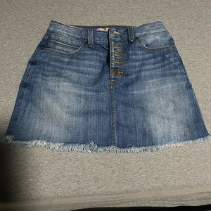 Vintage Guess Denim Button Fly Mini Skirt Size 26
